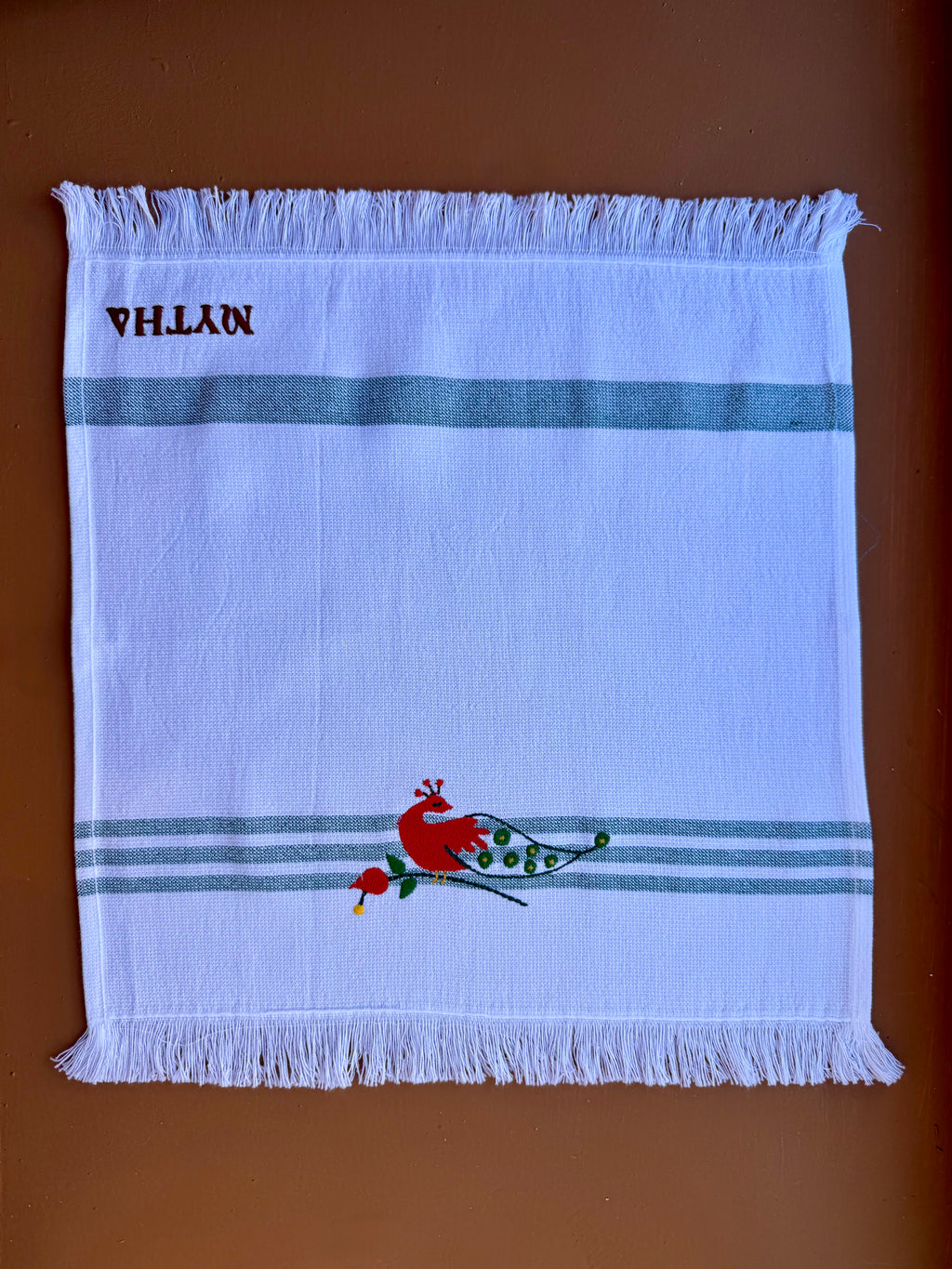 Mytha Banyo - El havlusu - Tavus - Yeşil Çizgili