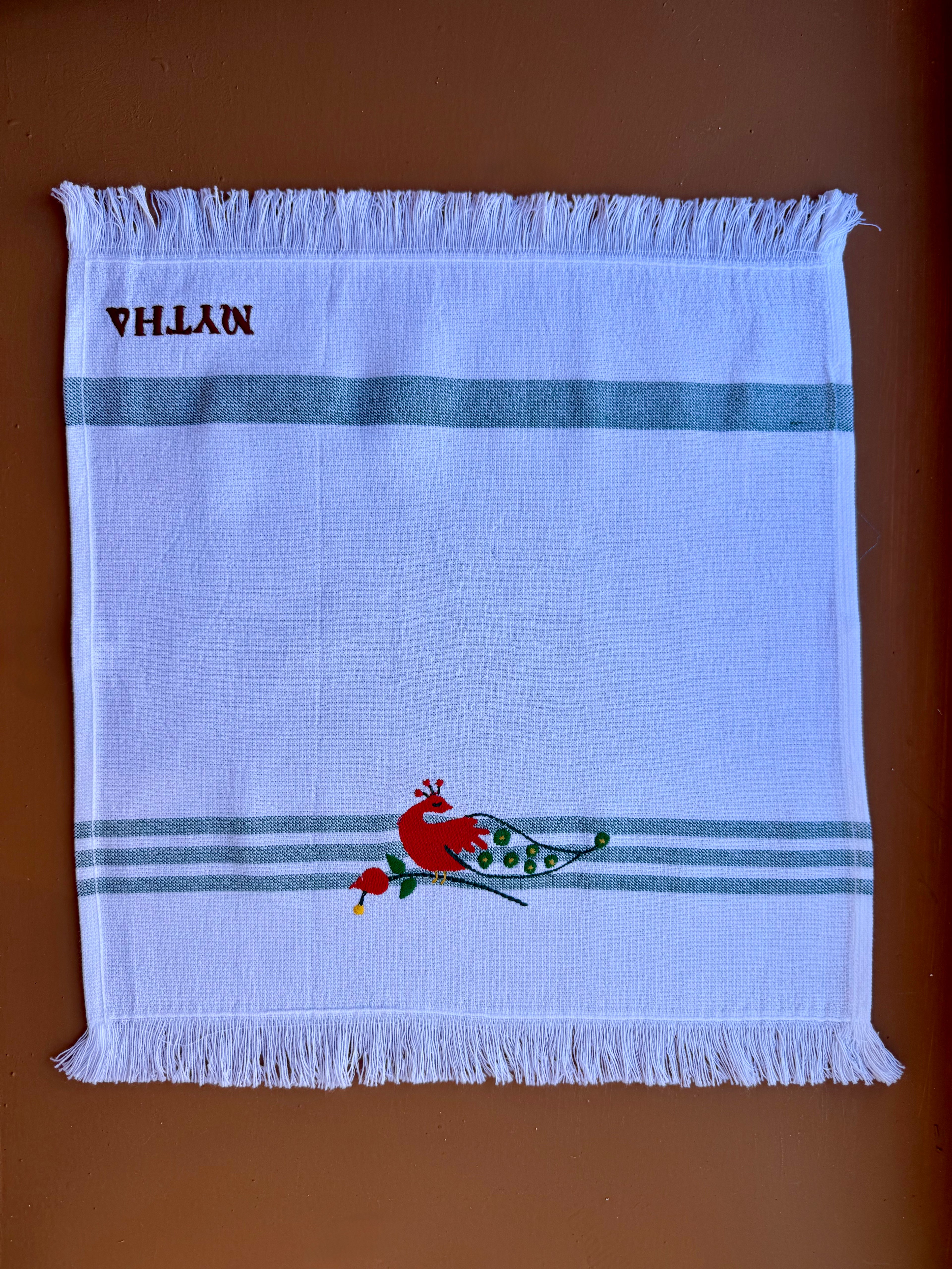 Mytha Banyo - El havlusu - Tavus - Yeşil Çizgili